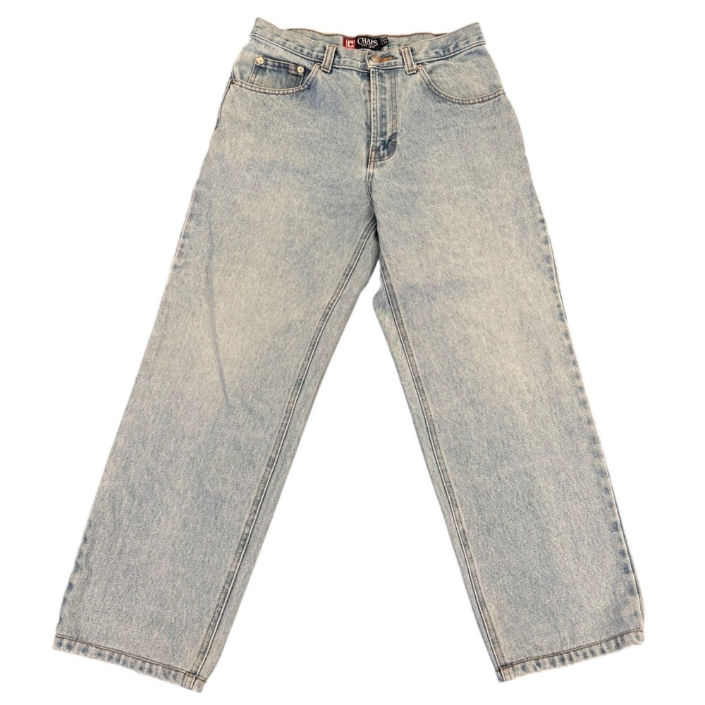 Chaps Est 1978 Mens Light Wash Denim Jeans 100% Cotton Straight Leg W29 L34